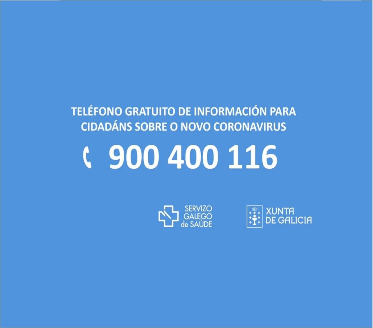 Teléfono de información en Galicia sobre el coronavirus