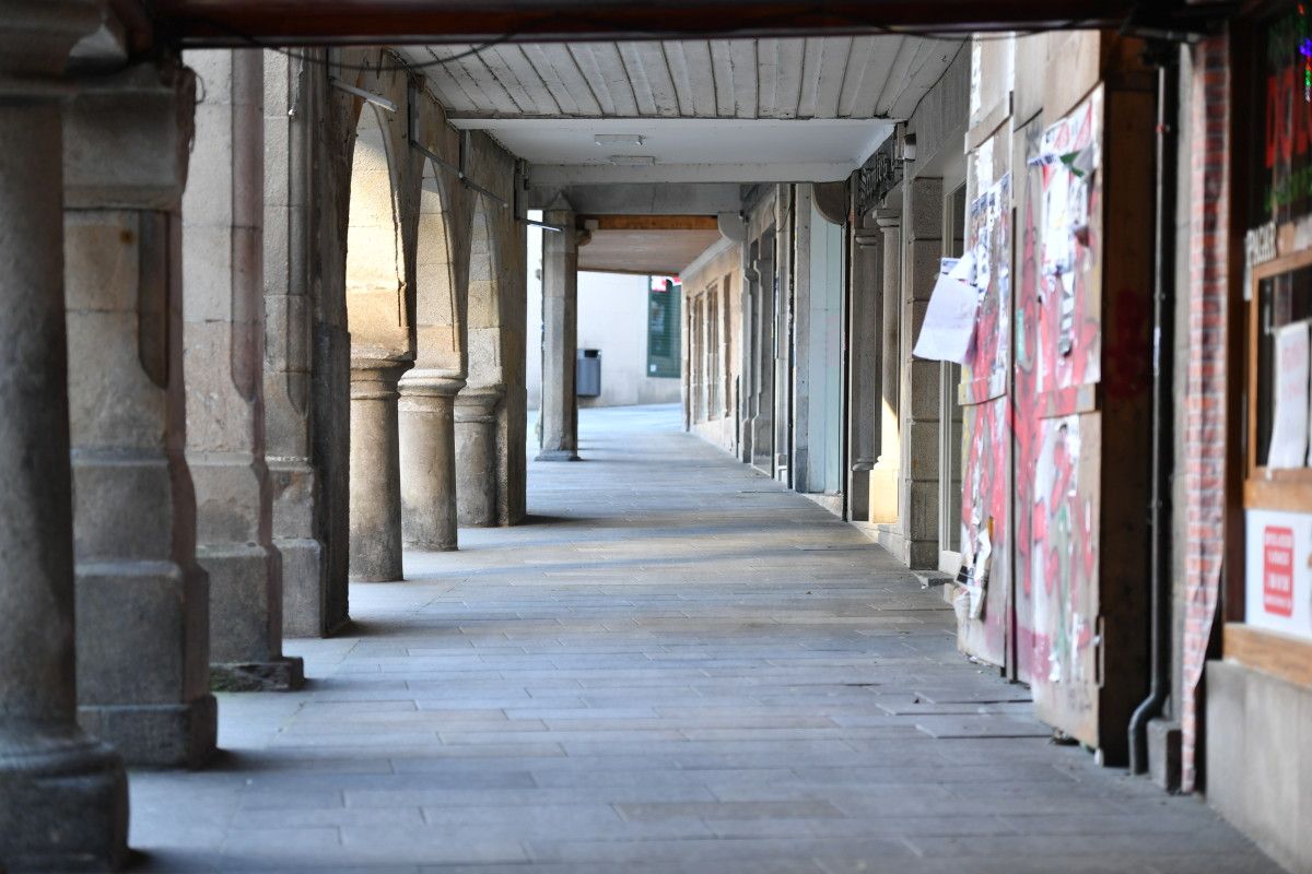 Calles de Pontevedra vacías