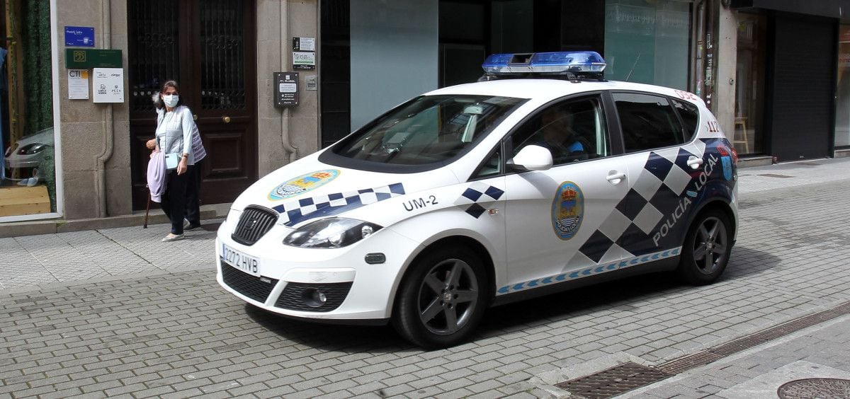 Policía Local de Pontevedra durante la fase 1 de la desescalada