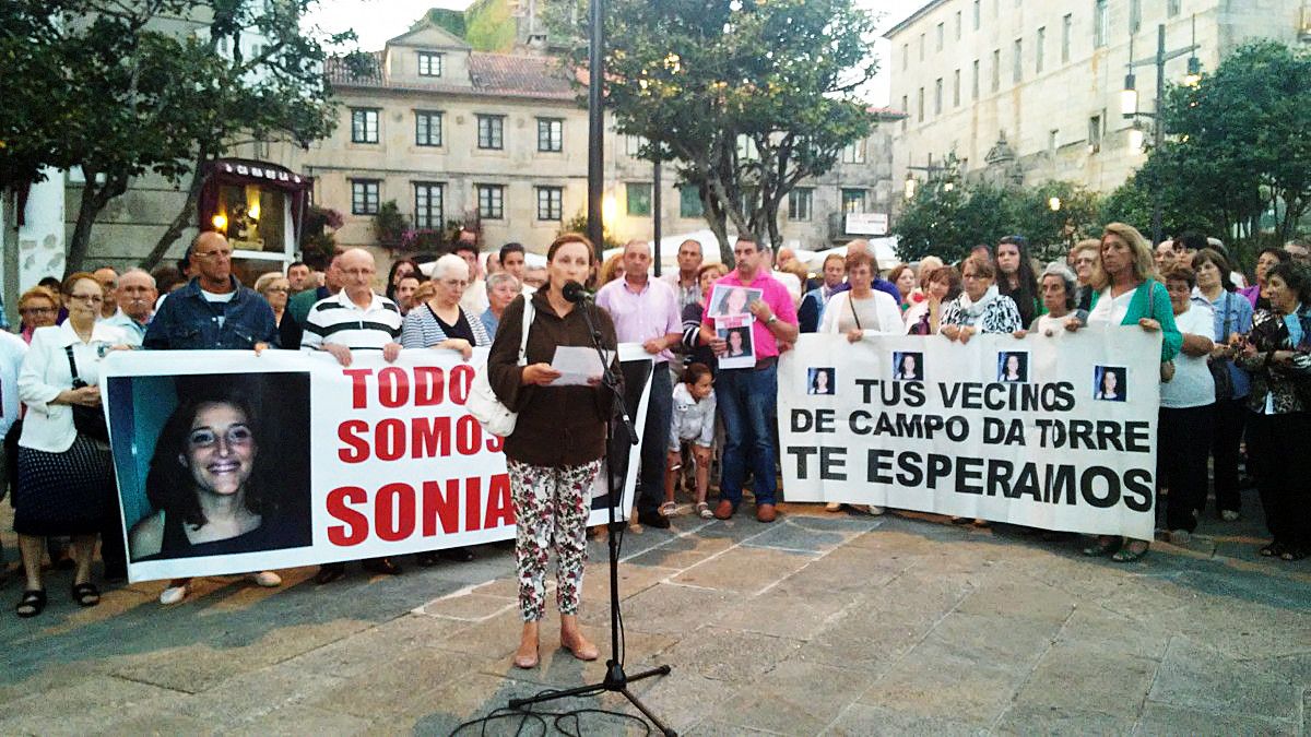 Concentración con motivo da desaparición hai 4 anos de Sonia Iglesias