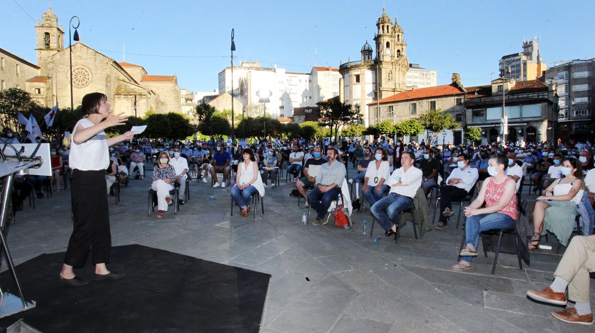 Mitin del BNG con Ana Pontón en la Plaza de A Ferrería