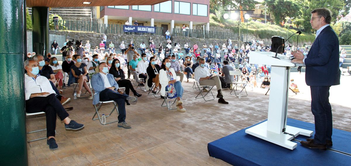 Mitin de Feijóo y Rueda en la Finca de Briz de Marín en la campaña para el 12J