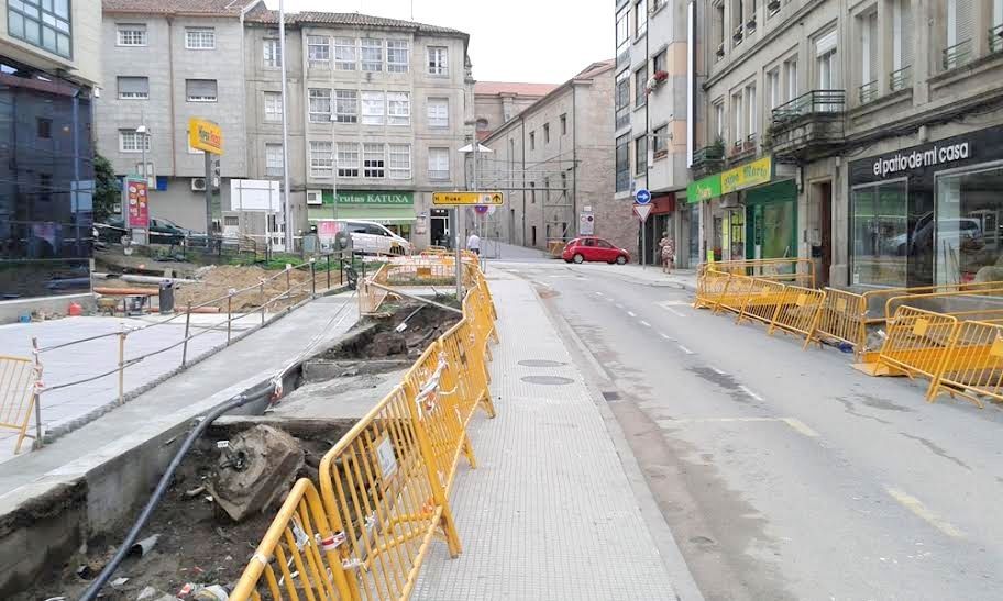 Obras en la calle de Santa Clara