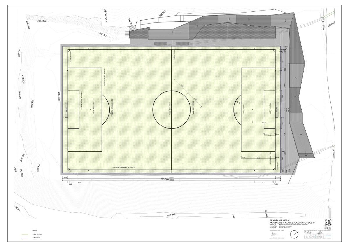 Proyecto del nuevo campo de fútbol de Salcedo