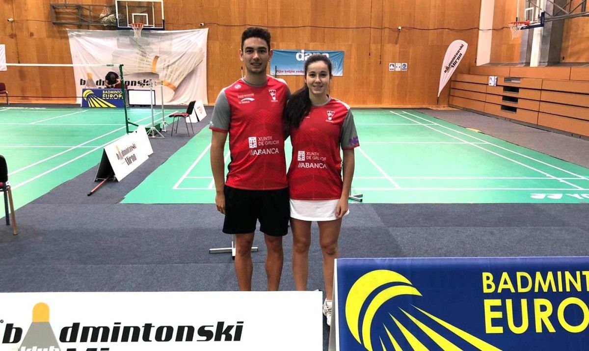 Gabriel Fernández y Ania Setién, jugadores del Bádminton Ravachol