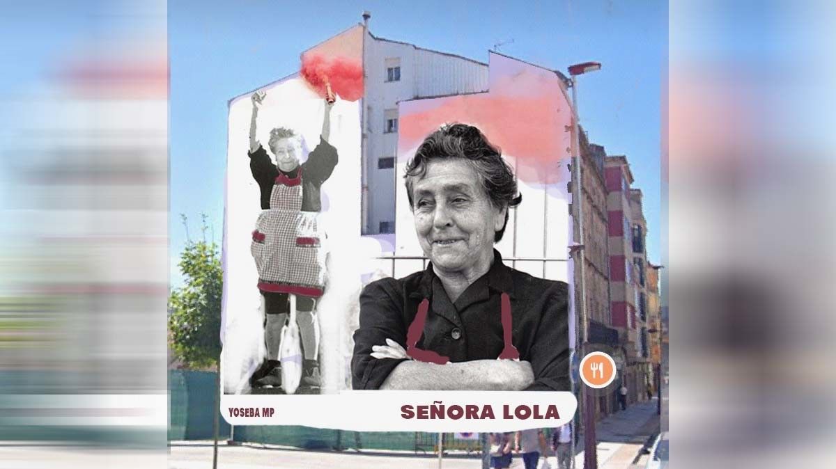 Futuro mural dedicado á Señora Lola en Pasarón