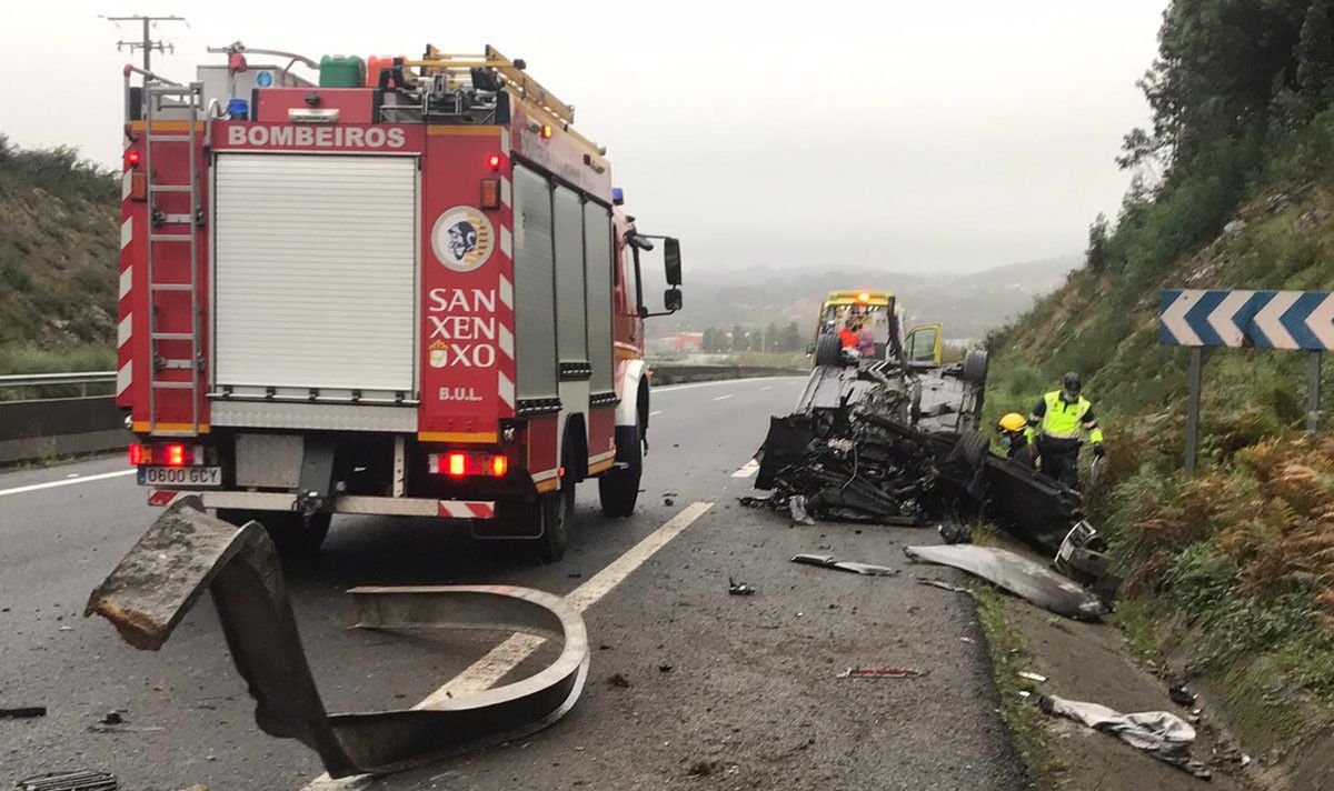 Accidente de tráfico en la Autovía do Salnés