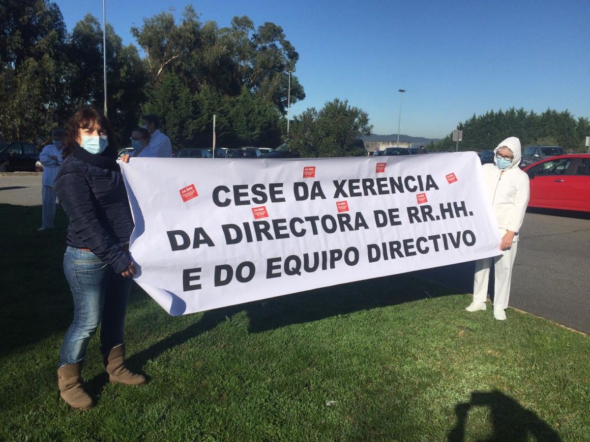 Protesta sanitaria en Montecelo de los sindicatos CESM, Co.bas y Prosagap