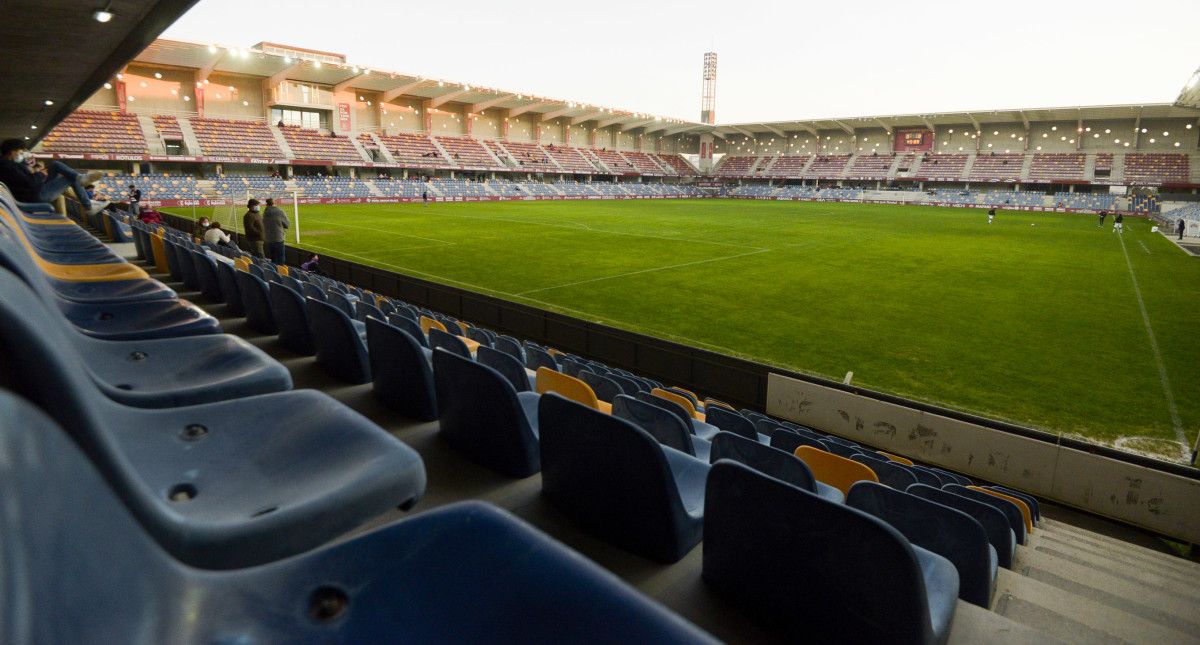 Estadio Municipal de Pasarón en el partido entre Pontevedra CF y Salamanca