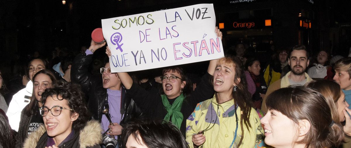 Manifestación en Pontevedra con motivo del 25N de 2019