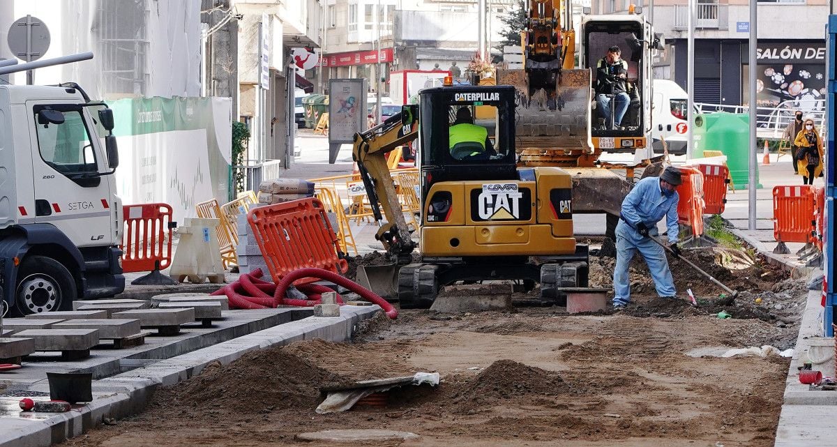 Obras de reforma de la calle Loureiro Crespo