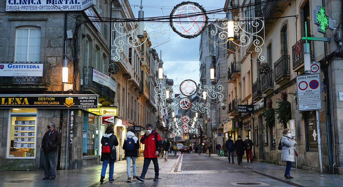 Encendido de la iluminación de Navidad en Pontevedra