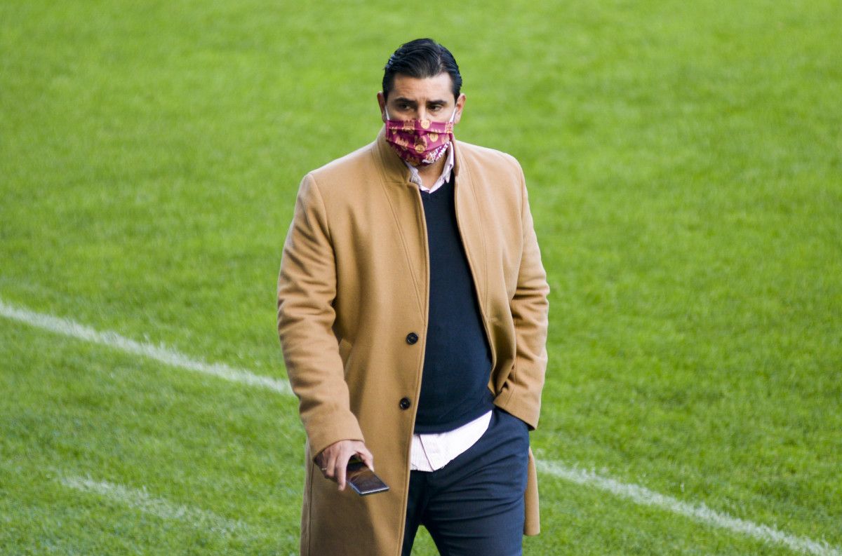 Roberto Feáns, en el partido entre Pontevedra CF e RC Deportivo de la temporada 2020/2021