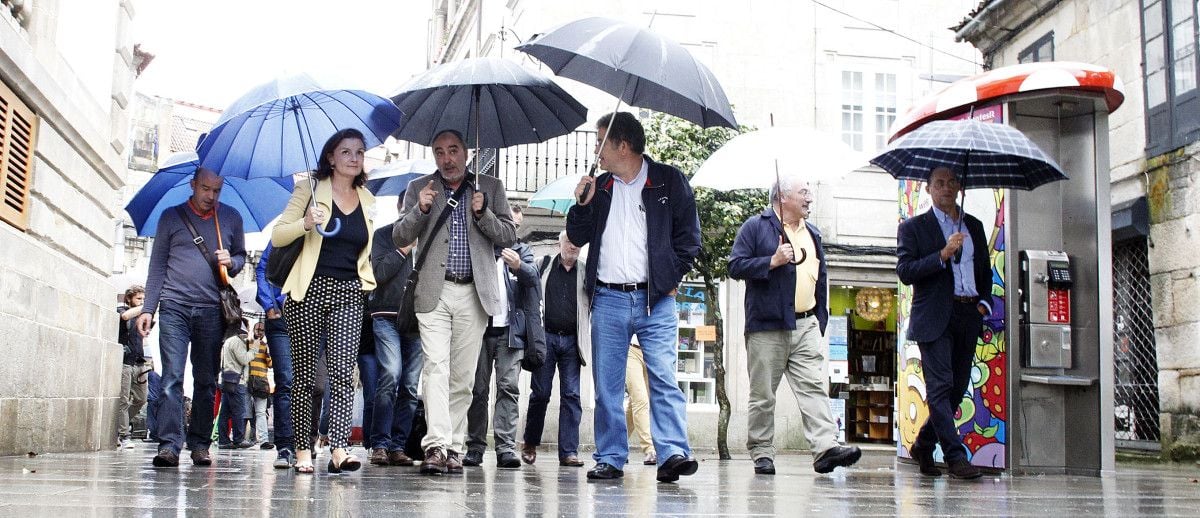 Recorrido de los miembros de Intermodes por las calles de Pontevedra