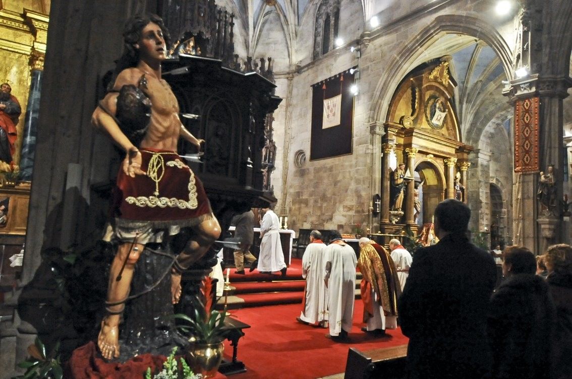 Imaxe de San Sebastián na Basílica de Santa María a Maior