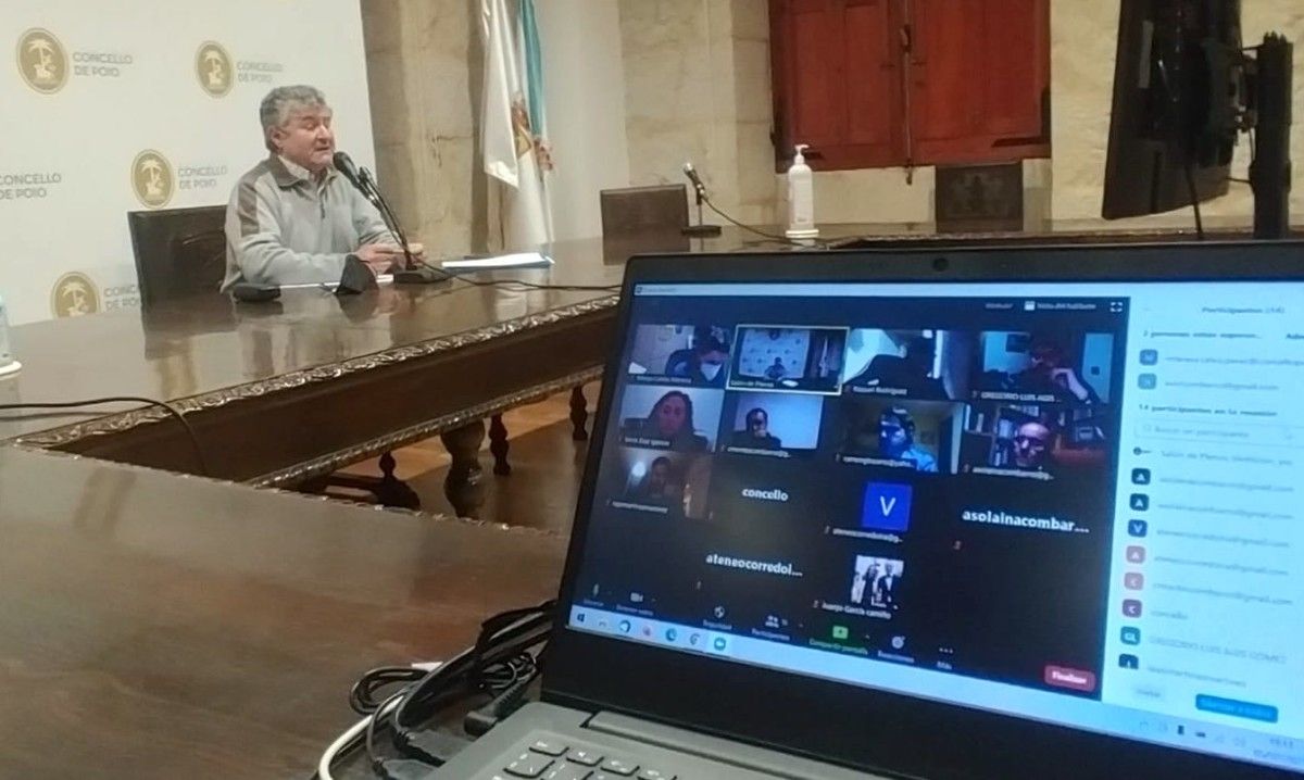 Reunión telemática de representantes del Concello de Poio con colectivos de Combarro