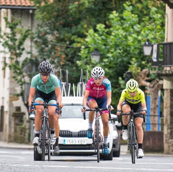 Agnieta durante una carrera