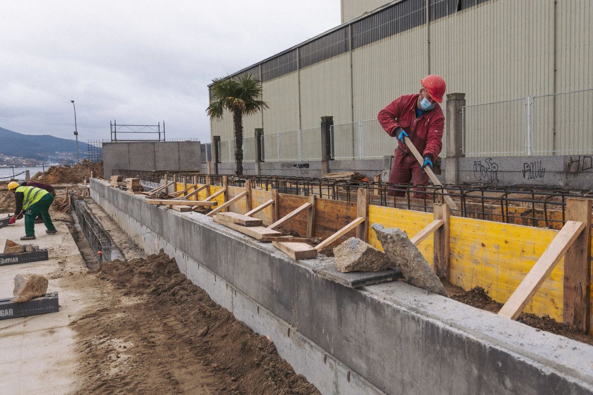 Obras del paseo Alcalde Blanco en Marín