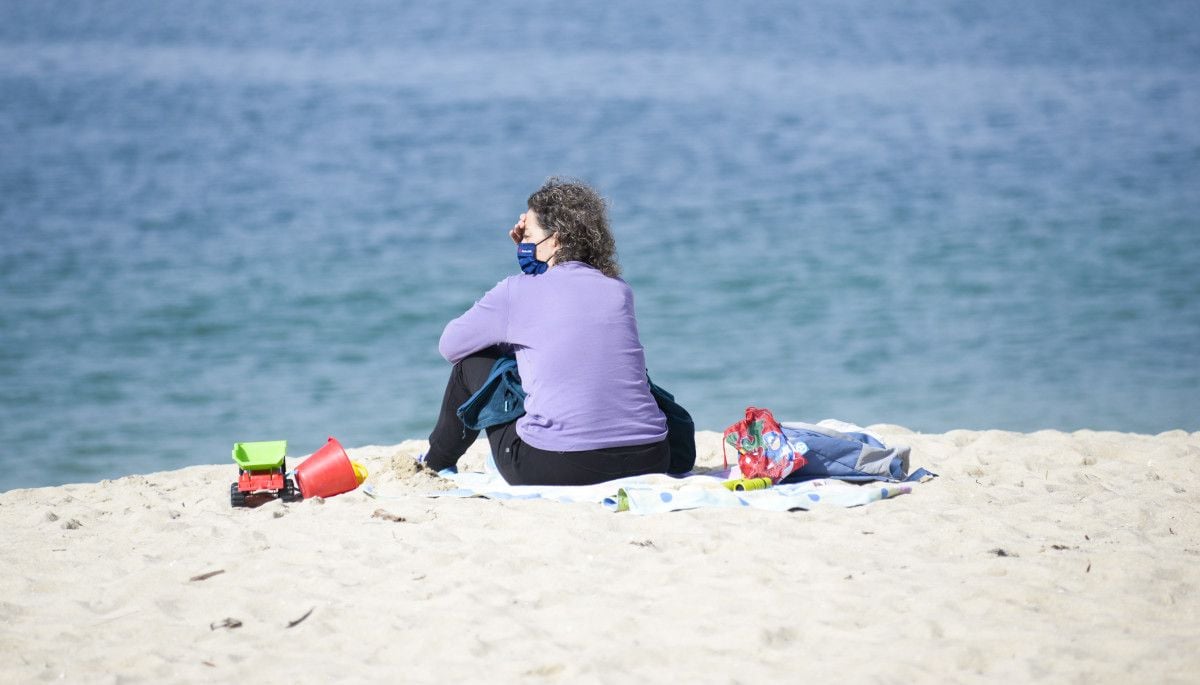 Playas de Marín tras el levantamiento de parte de las restricciones sanitarias 