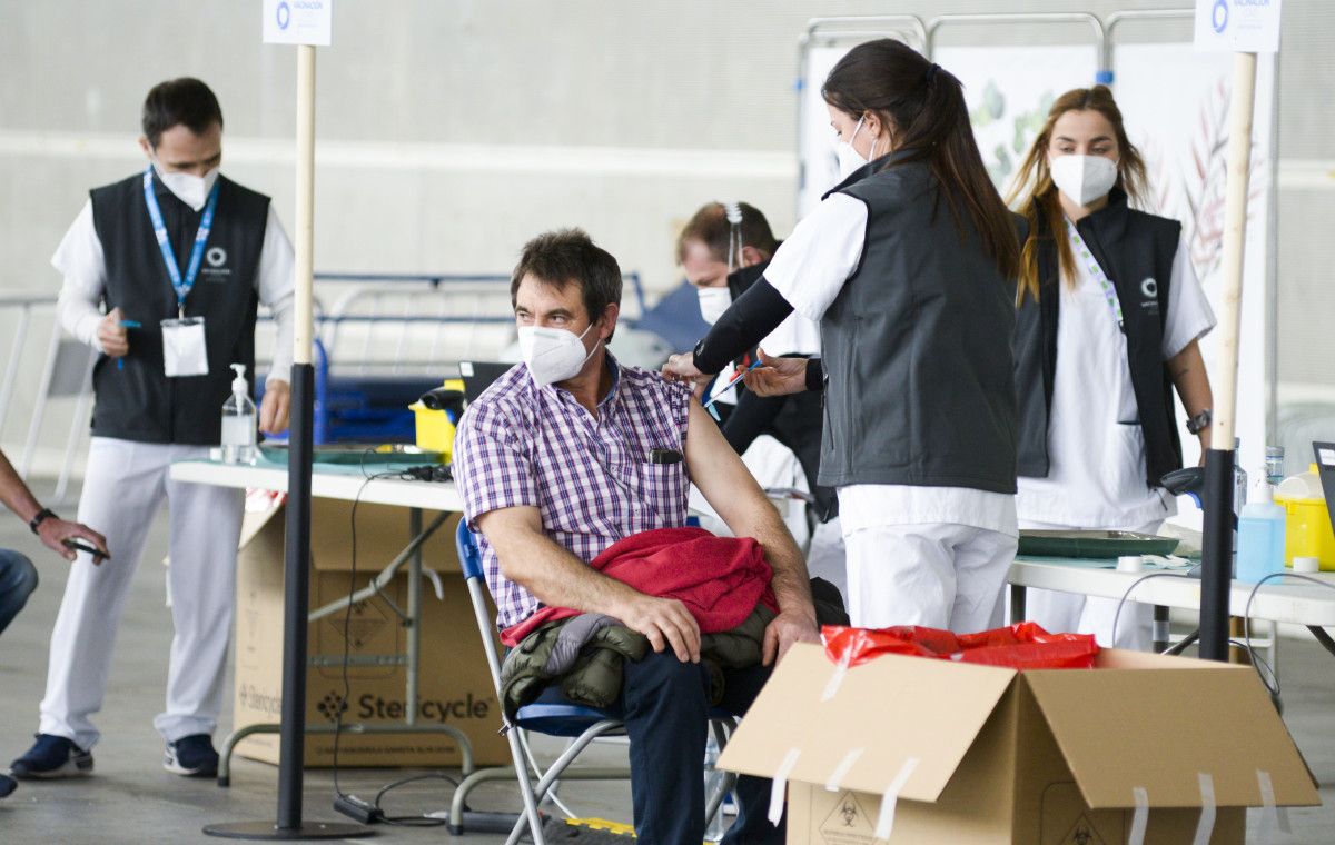 Jornada de vacunación de covid en el Recinto Feiral de Pontevedra