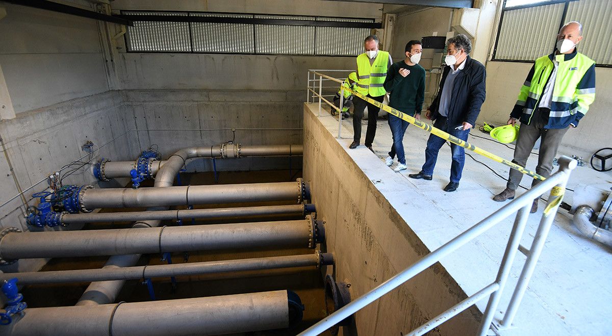 Visita a las obras del nuevo depósito de agua de Castro Senín