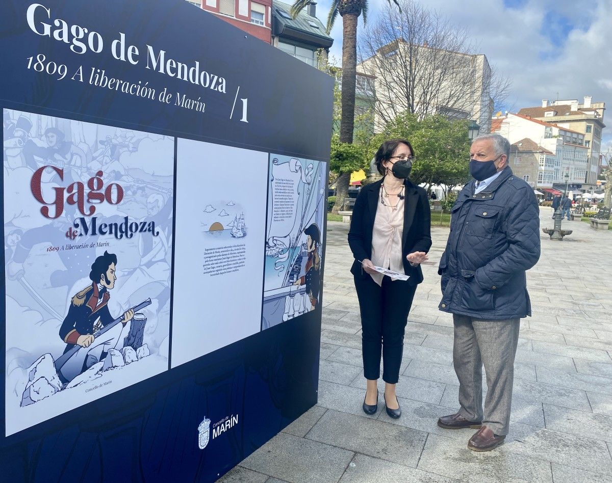 La concejala Itziar Álvarez y el presidente de la Asociación Ademar Manuel Torres