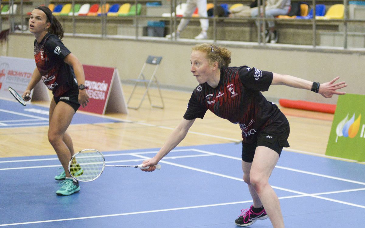 Georgina Bland, en el encuentro entre el Club Bádminton Ravachol y el Arjonilla