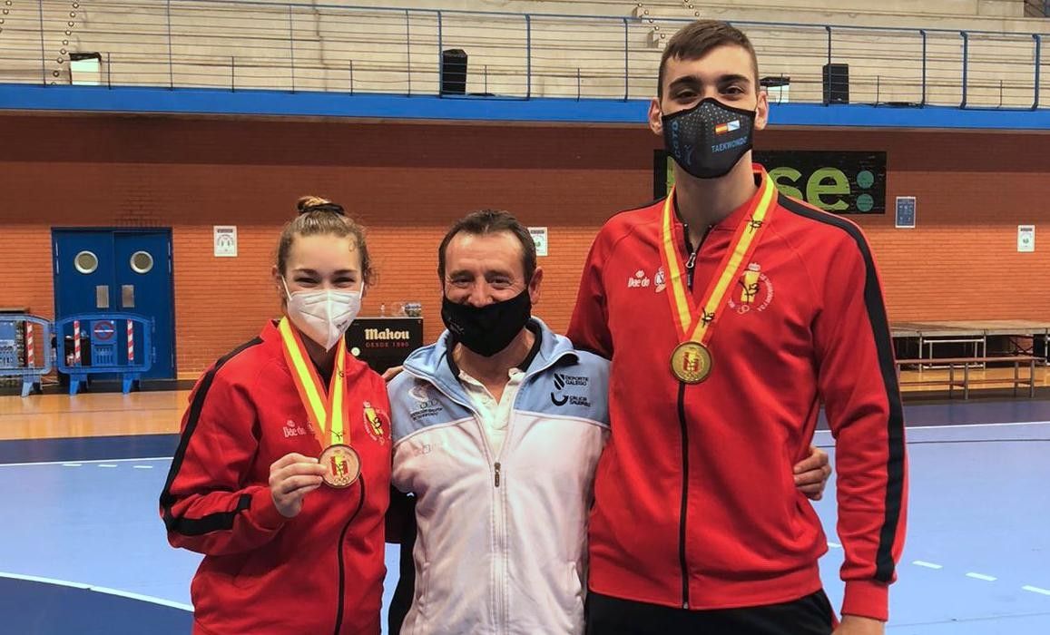 Arlet Ortiz e Iván García en el Open de España de taekwondo celebrado en Benidorm