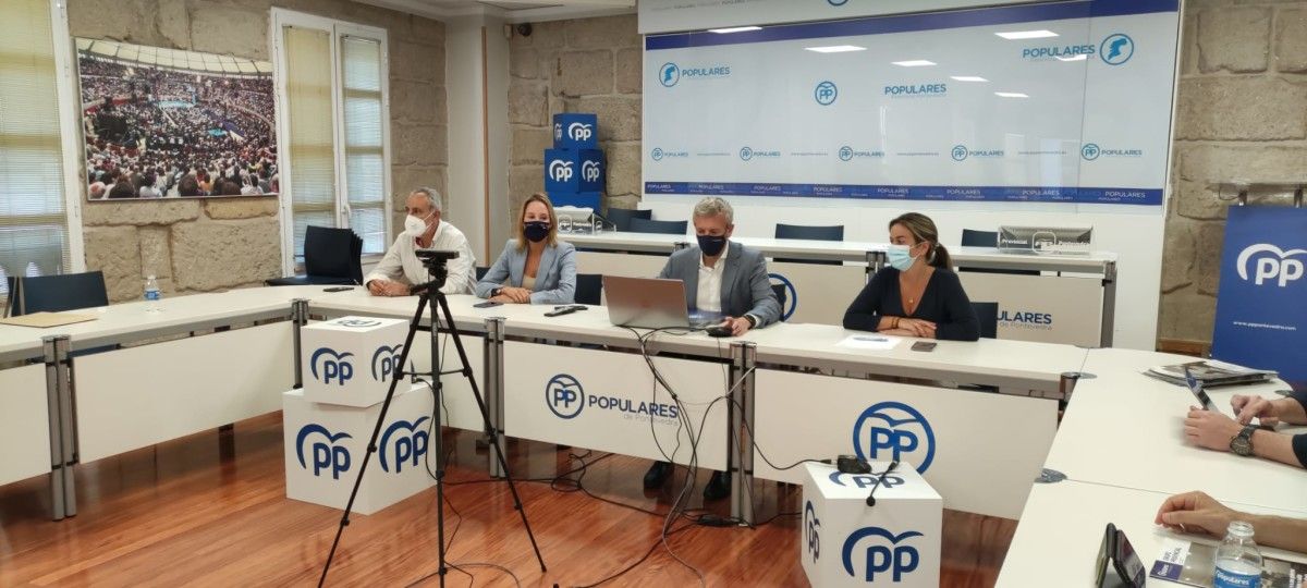 Alfonso Rueda durante la reunión del Comité Ejecutivo Provincial del PP