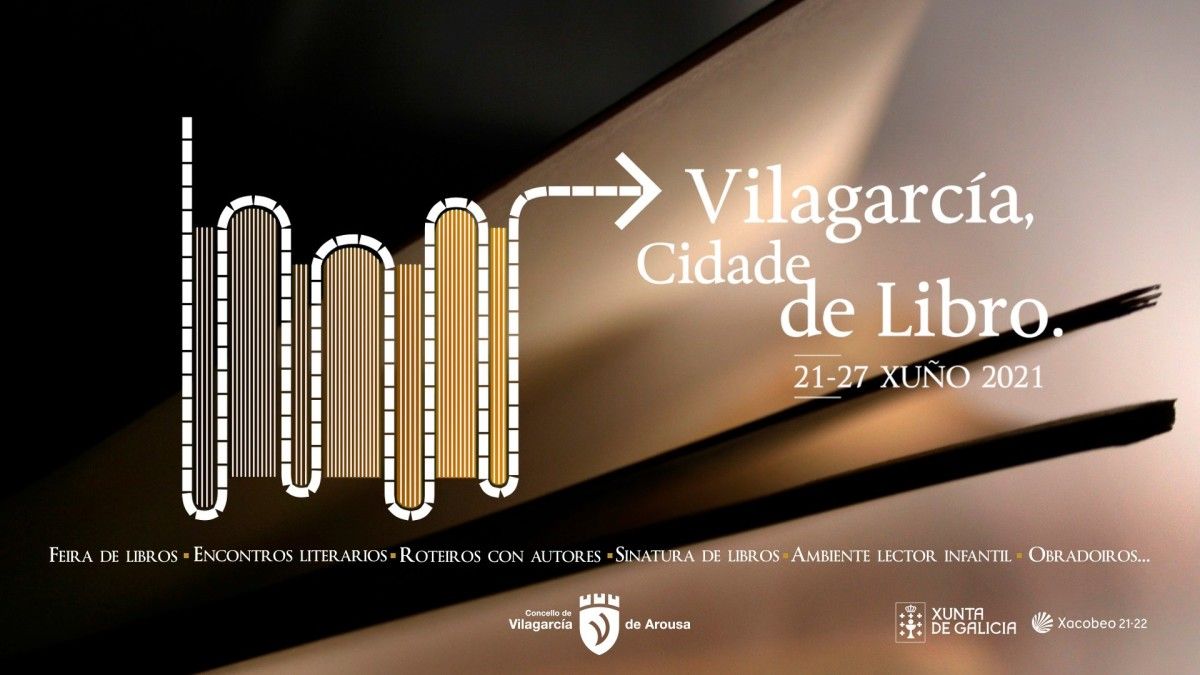 Cartel de 'Vilagarcía, cidade de Libro'