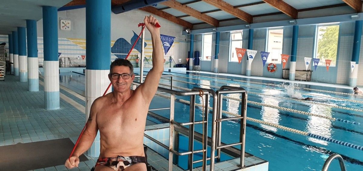 Chano Rodríguez, entrenando en el Centro Galego de Tecnificación Deportiva