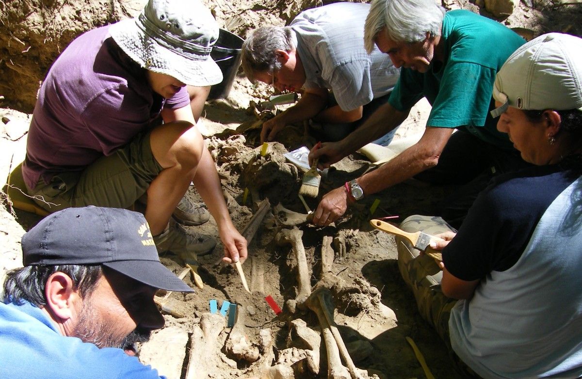 Exhumación, por parte de la Asociación para la Recuperación de la Memoria Histórica (ARMH), de un fosa de represaliados de la Guerra Civil española