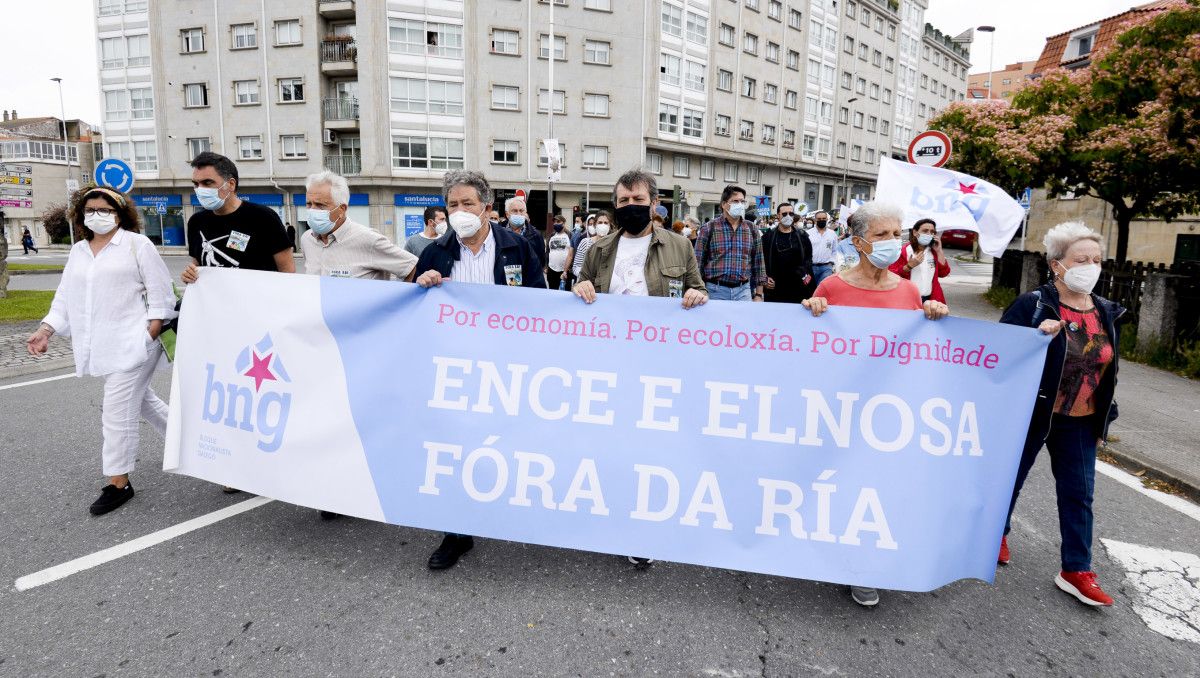 Representantes del BNG en la Marcha de la APDR contra ENCE 2021