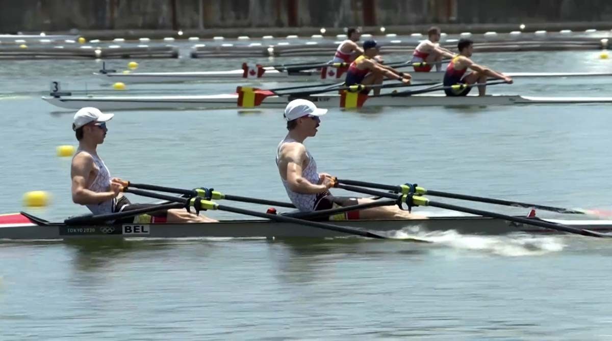 Caetano Horta e Manel Balastegui (en segundo plano), en Tokyo 2020