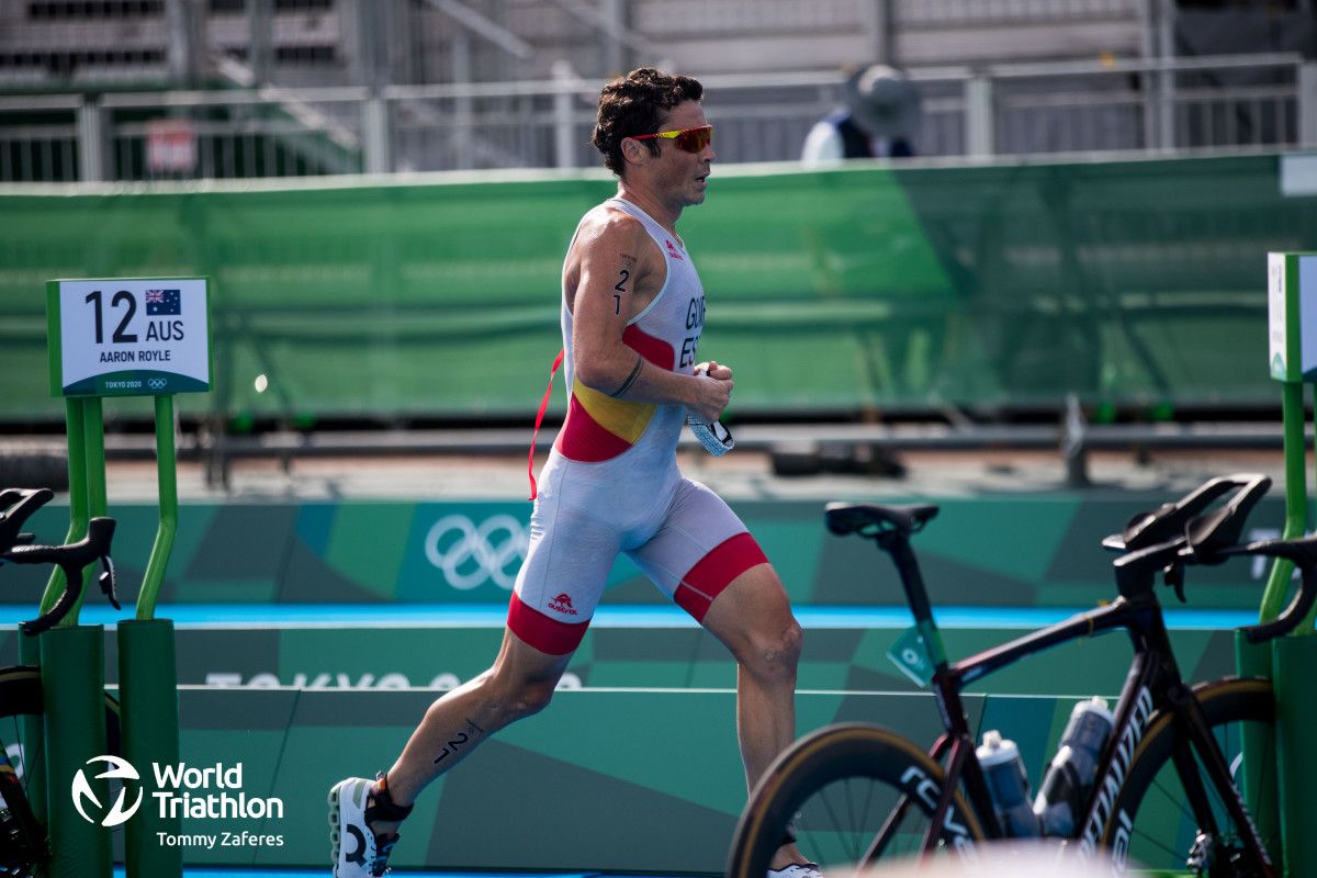 Javi Gómez Noya durante los Juegos Olímpicos de Tokyo