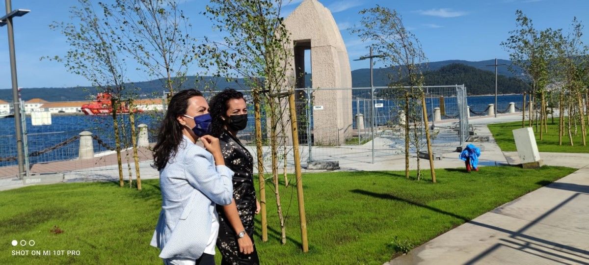 La alcaldesa de Marín y la concejala de Medio Ambiente visitaron las obras del Paseo alcalde Blanco