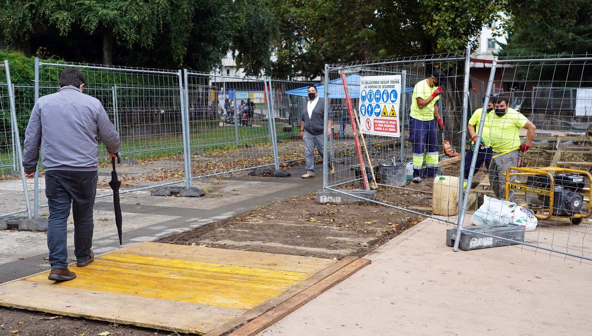 Obras en el Paseo de Valle Inclán