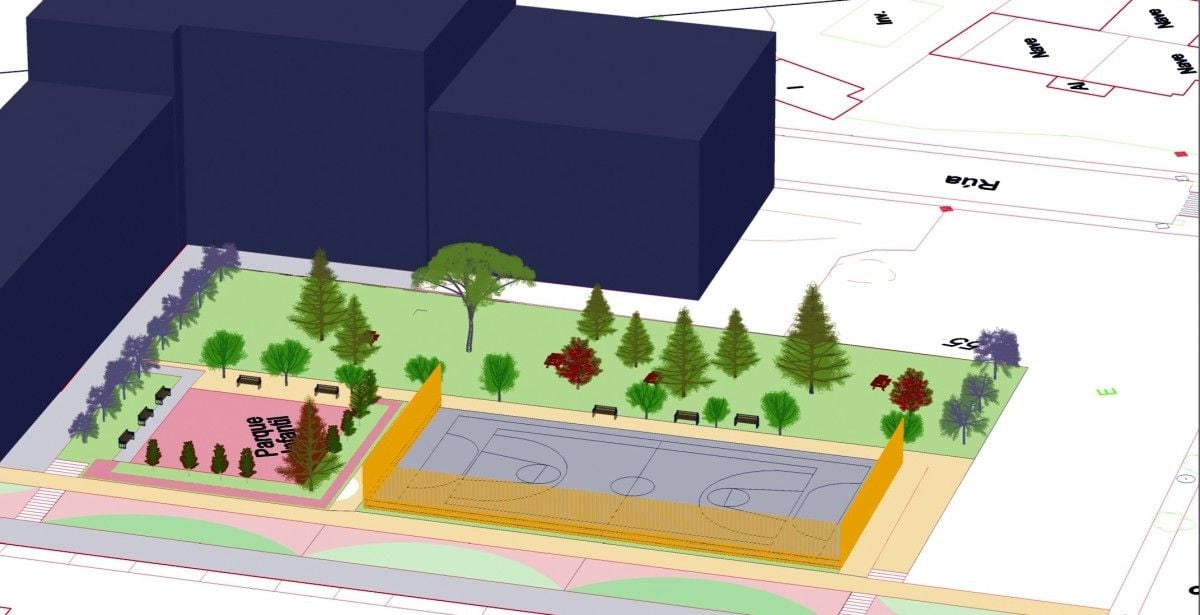 Plano de mejora del Parque Maruxa Mallo, en la zona de A Parda