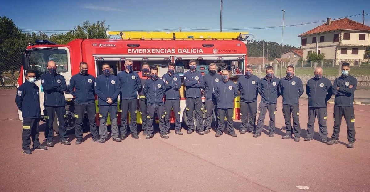 Trabajadores del Servicio de Emerxencias de Sanxenxo