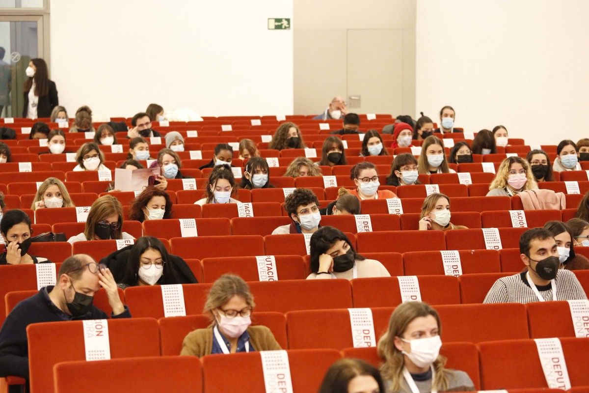 Público asistente, de manera presencial, al 'X Encontro de Conservación e Restauración'