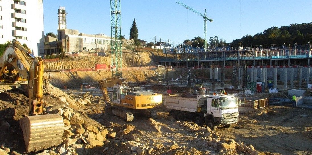 Obras de construcción del hospital público Gran Montecelo