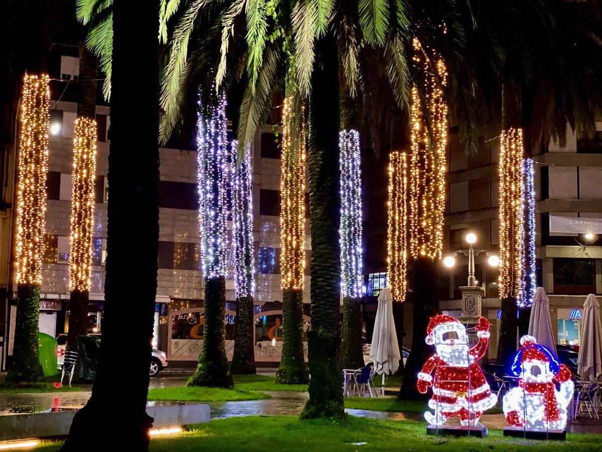 Iluminación do Nadal en Caldas de Reis