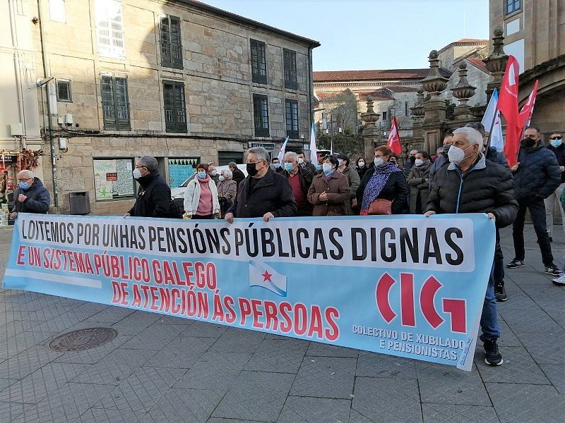 Protesta en Pontevedra contra la reforma de las pensiones