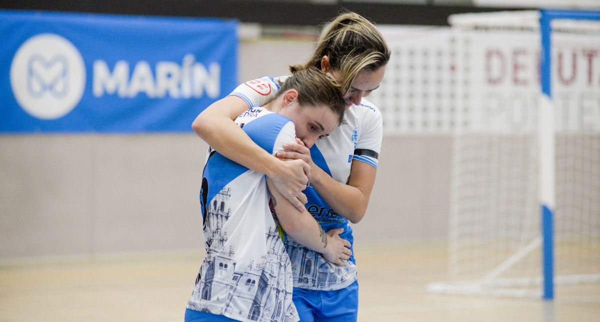 Partido de liga en A Raña entre Marín Futsal y Ourense Envialia