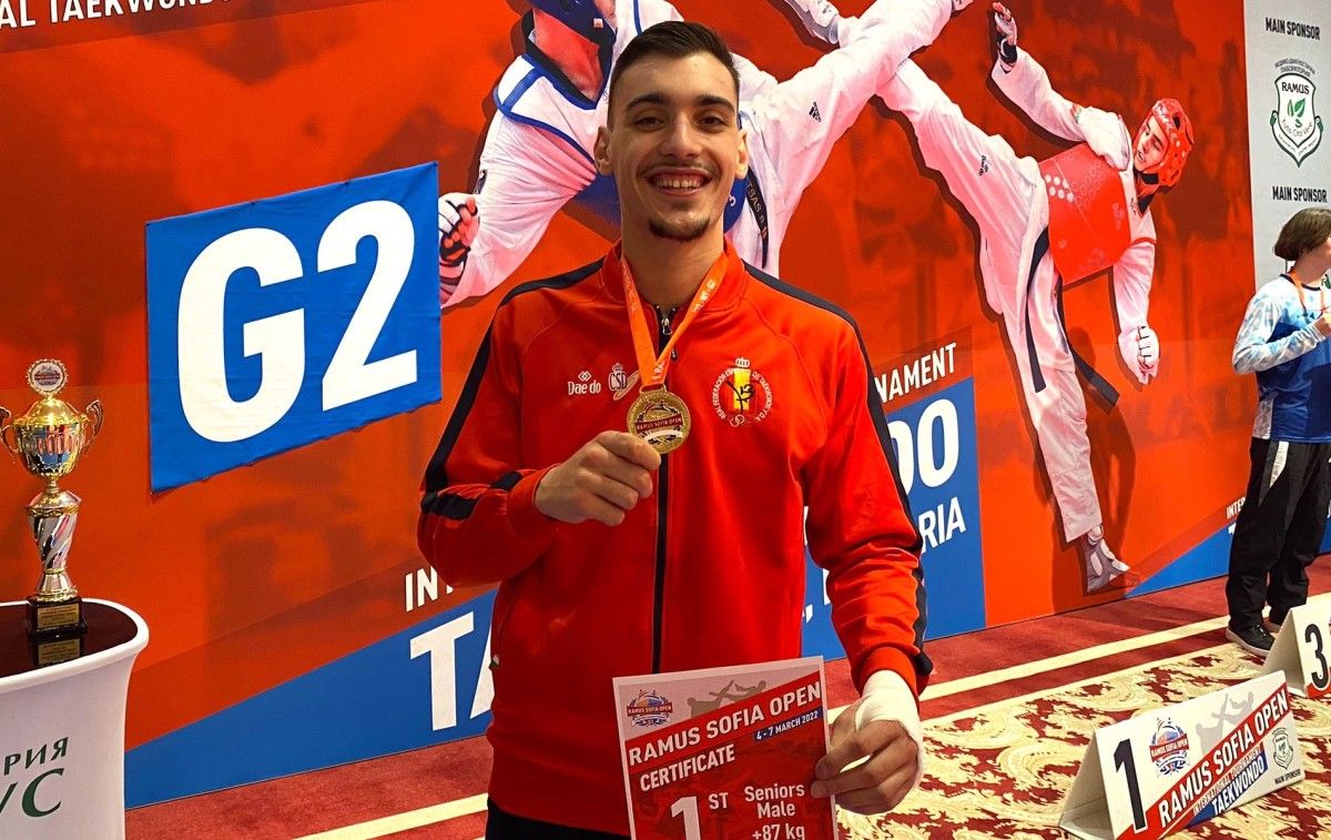 Iván García en el Open de Sofía de Taekwondo