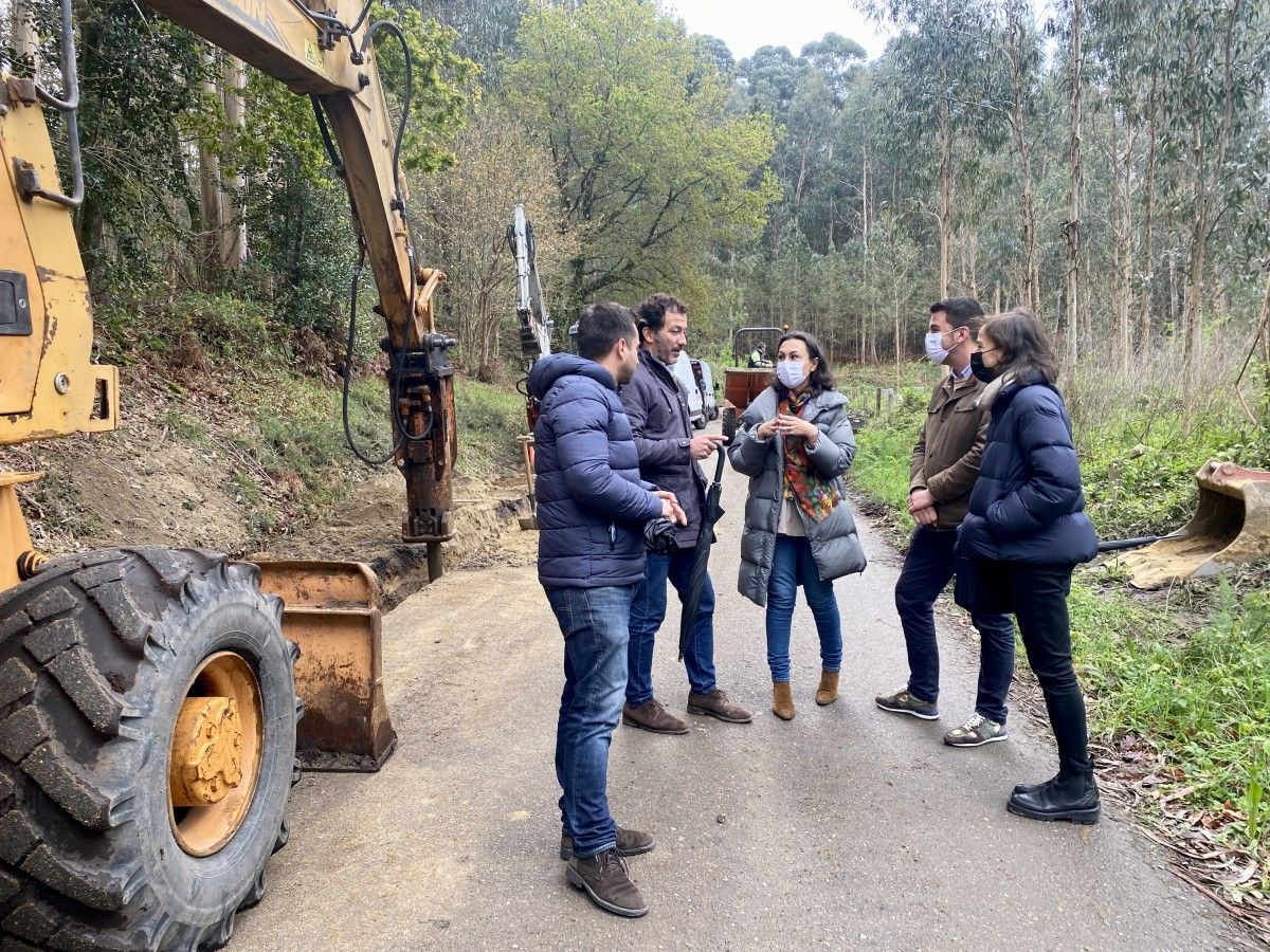 Visita a las obras del nuevo colector entre Pastoriza y Picotes