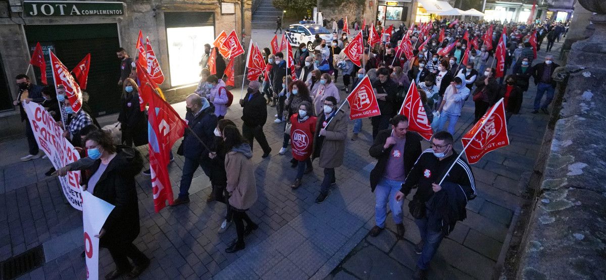 Manifestación de los sindicatos por la subida de los precios