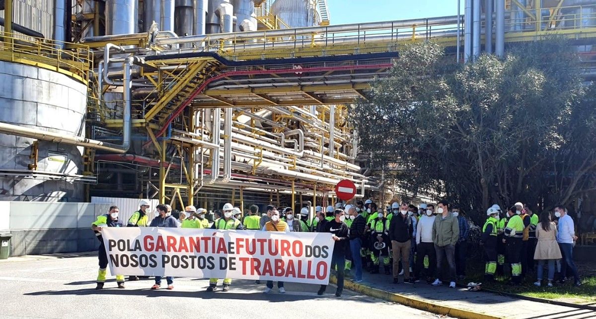 Concentración del comité de empresa de Ence este jueves 24 de marzo