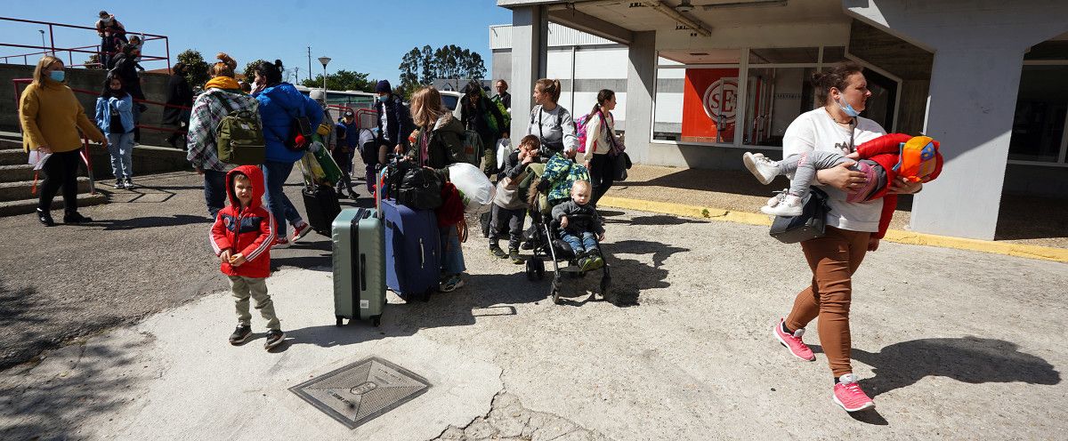 Llegada de 20 refugiados ucranianos al colegio San Narciso de Marín