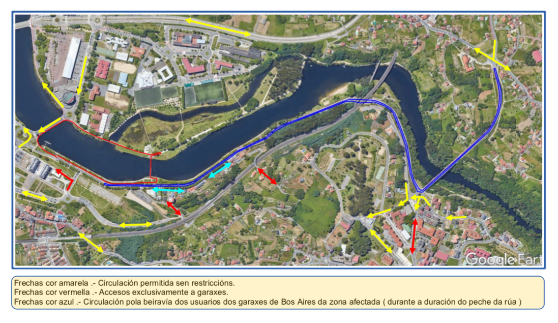 Dispositivo de tráfico por el campeonato gallego de duatlón